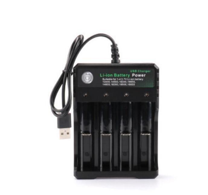 

Lithium Battery Charger With USB Cable 4 Charging Slots 18650 26650 18490 Rechargeable Batteries Charger Better Nitecore US/UK/EU/AU Plug