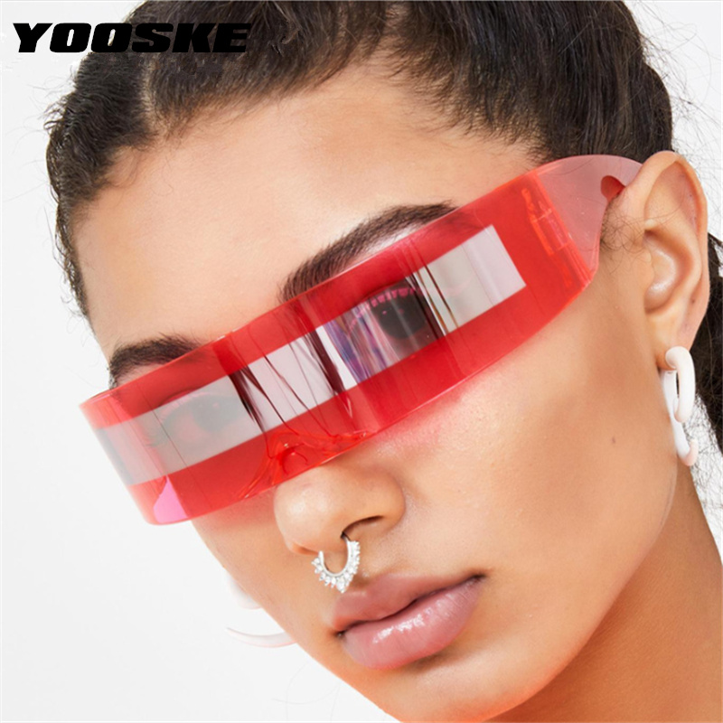 YOOSKE Future Wrap Around Goggle Sunglasses Women Men Weird Siamese Fashion Glasses Halloween Party Supplies Decoration
YOOSKE Future Wrap Around Goggle Sunglasses Women Men Weird Siamese Fashion Glasses Halloween Party Supplies Decoration