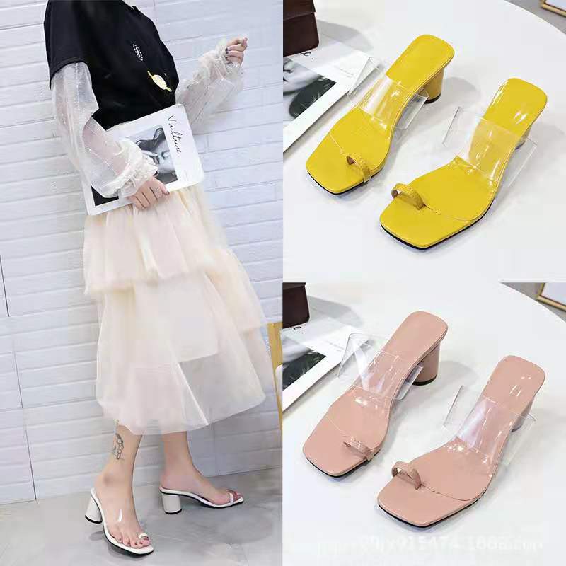 2020 Square Head High-Heel Crystal Toe Covering Sandals Women's Chunky-Heel Outer Wear Transparent Sandals Women's, Beige
2020 Square Head High-Heel Crystal Toe Covering Sandals Women's Chunky-Heel Outer Wear Transparent Sandals Women's, Beige