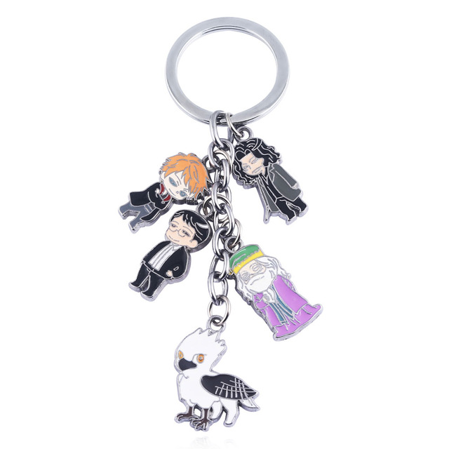 SC Movie Horcrux Pendant Keychain Basilisk Fang and Tom Riddle Diary Key Chain With Teeth Metal Pendant Accessories Gift