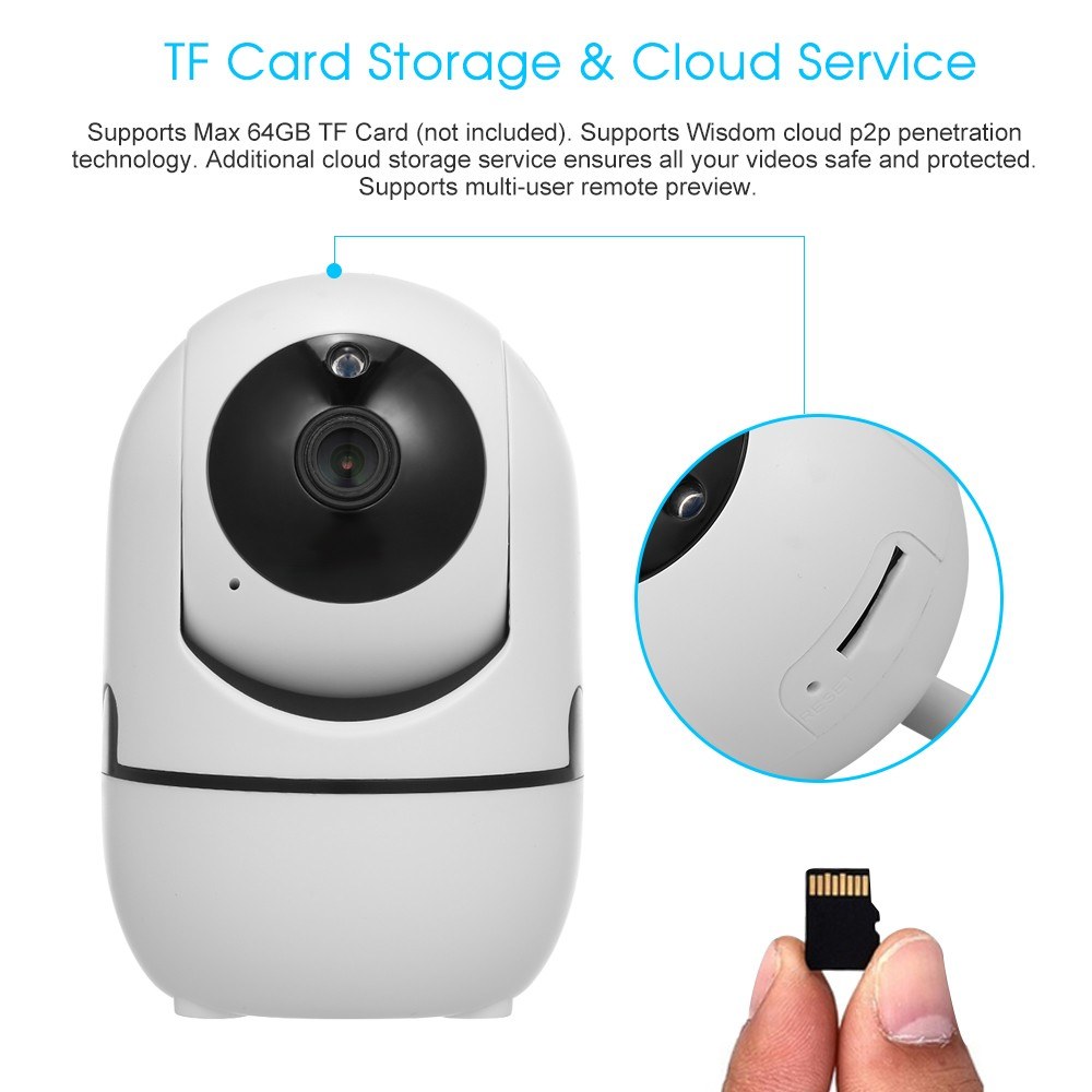 Wifi IP Camera 1080P Wireless Video Cameras Baby Monitor Two Way Audio with Motion Detection Tracking Voice Alarm Night Vision Home Security