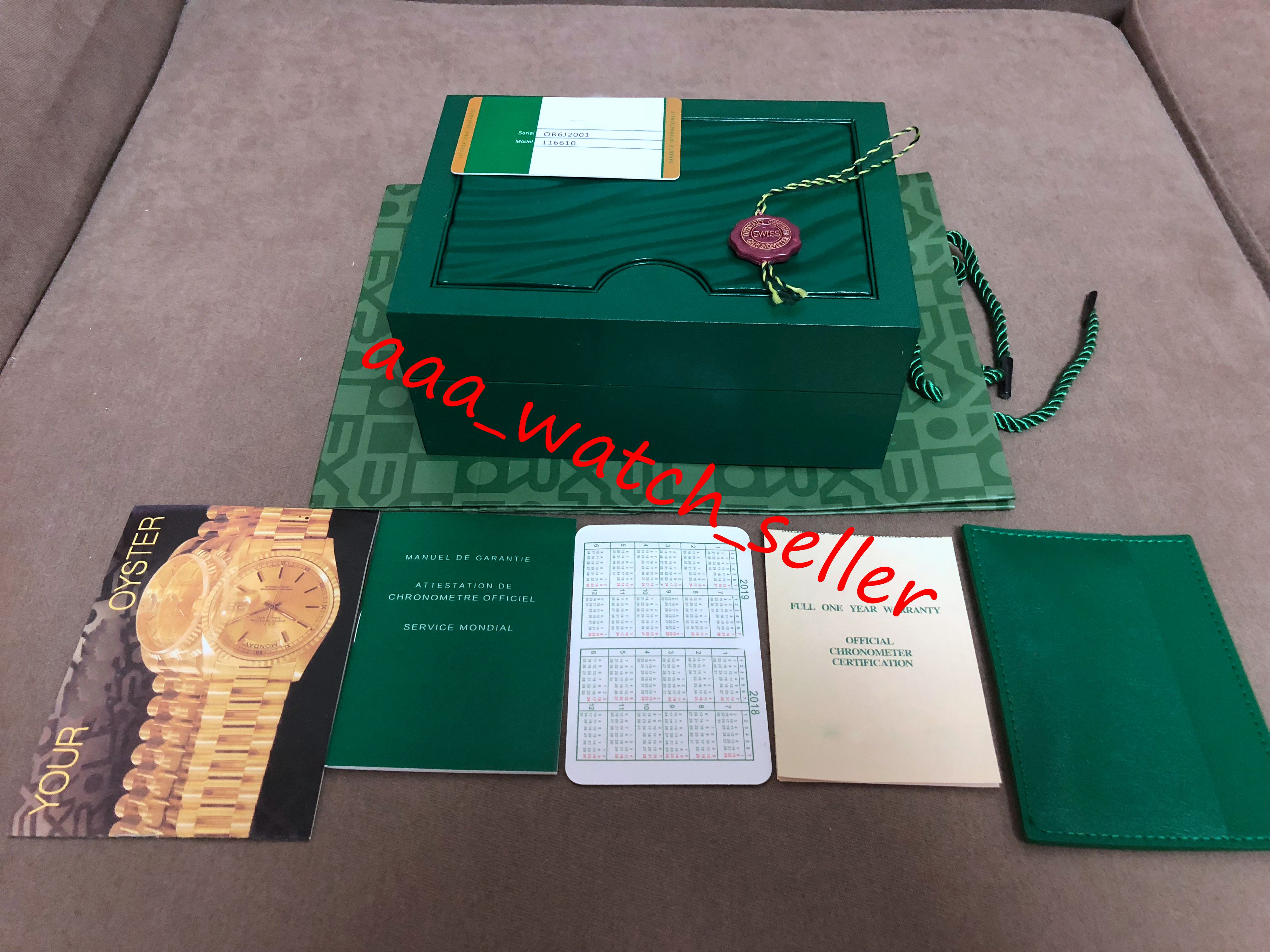 Top Quality Luxury Dark Green Watch Box Gift Case Watches Booklet Card Tags And Papers for 116610 126334 126710 116500 116520 Watches Boxes
Top Quality Luxury Dark Green Watch Box Gift Case Watches Booklet Card Tags And Papers for 116610 126334 126710 116500 116520 Watches Boxes