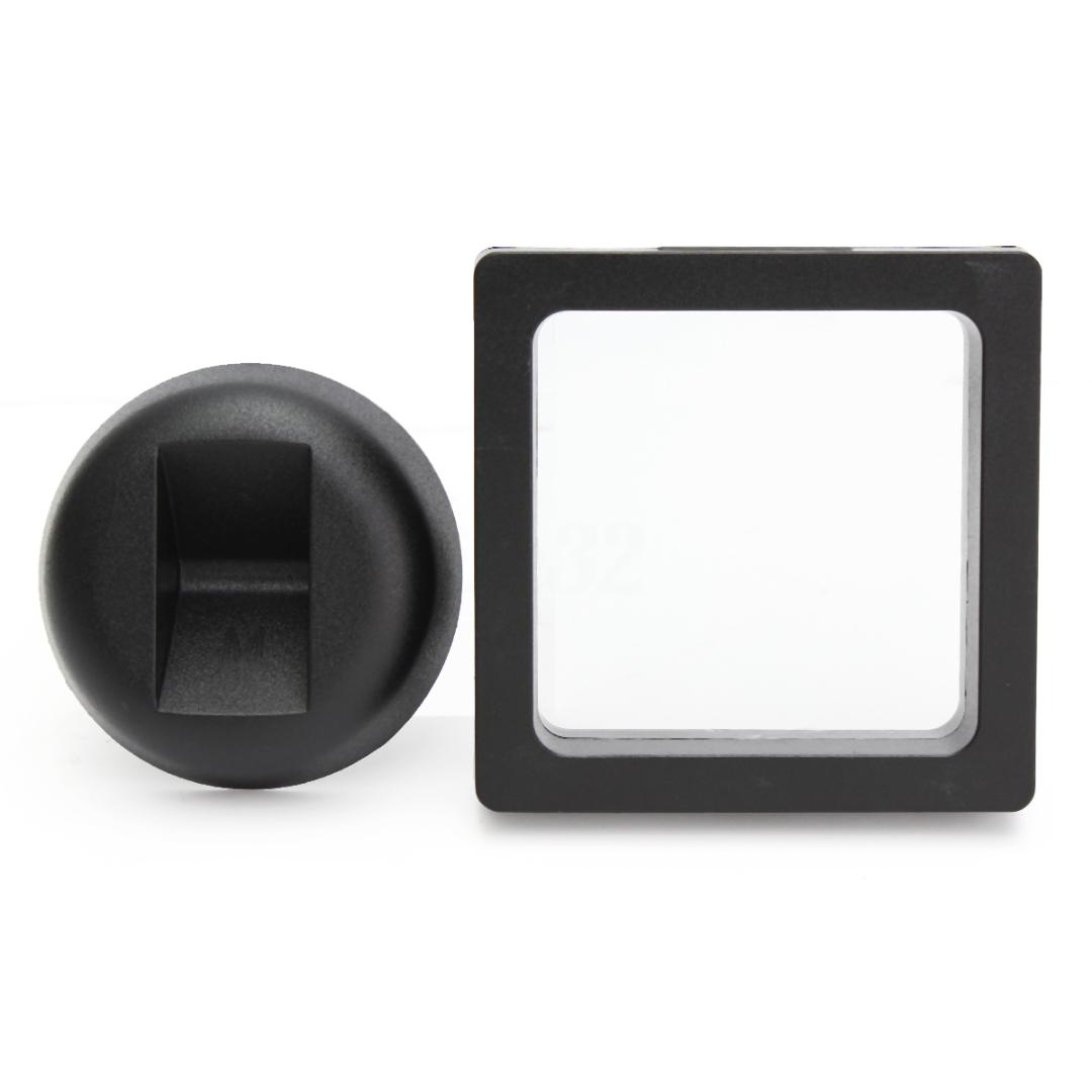 Square 3D Floating Frame Holder Coin Box Jewelry Display Show Case 9X9cm (With Base) Home Decor