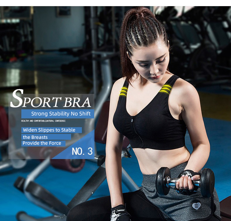 Shockproof Sports Bras Women Front-Zipper Breathable Fitness Sportswear Gym Workout Sports Top, Black
Shockproof Sports Bras Women Front-Zipper Breathable Fitness Sportswear Gym Workout Sports Top, Black