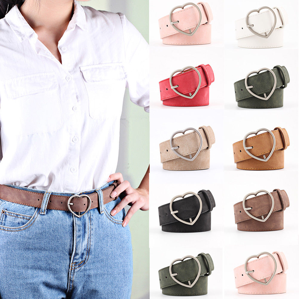 New Fashion Women Ladies Metal Heart Buckle Belt Faux Leather Jeans Dress Waist Band Belts Stylish Female Belts, White
New Fashion Women Ladies Metal Heart Buckle Belt Faux Leather Jeans Dress Waist Band Belts Stylish Female Belts, White