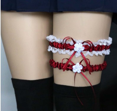 Ivory Sexy Lace Bowknot Bridal Garter Set Bride Wedding Accessories Leg Garters Belt Women Liga Blue White Pink