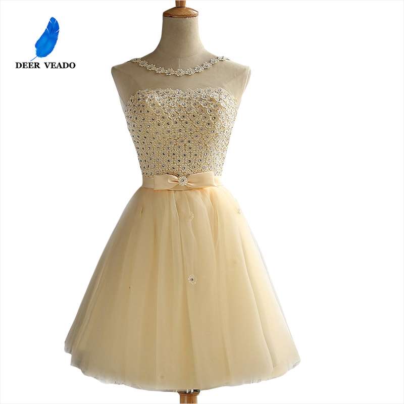 DEERVEADO Cocktail Dresses 2019 Appliques Crystal Short Prom Dresses Cocktail Party Dress Robe Courte Chic CH601, White
DEERVEADO Cocktail Dresses 2019 Appliques Crystal Short Prom Dresses Cocktail Party Dress Robe Courte Chic CH601, White