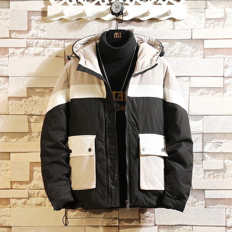 The new color matching cotton-padded jacket male winter fashion youth thick cotton-padded clothes coat section male qiu dong, Black
The new color matching cotton-padded jacket male winter fashion youth thick cotton-padded clothes coat section male qiu dong, Black