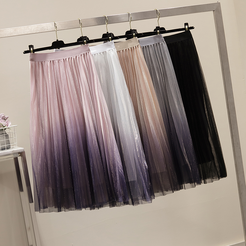 Tulle Skirts Womens 2019 Spring Summer Falda Tul Mujer Gradient Bright Color Elastic High Waist Tule Rok Pleated Midi Tutu Skirt, Pink
Tulle Skirts Womens 2019 Spring Summer Falda Tul Mujer Gradient Bright Color Elastic High Waist Tule Rok Pleated Midi Tutu Skirt, Pink