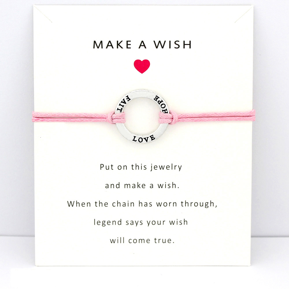 Hope Faith Love Best Friend Forever Charm Card Bracelets Pink Gray Blue Wax Cords Women Men Girl Jewelry Gift Drop Shipping
Hope Faith Love Best Friend Forever Charm Card Bracelets Pink Gray Blue Wax Cords Women Men Girl Jewelry Gift Drop Shipping