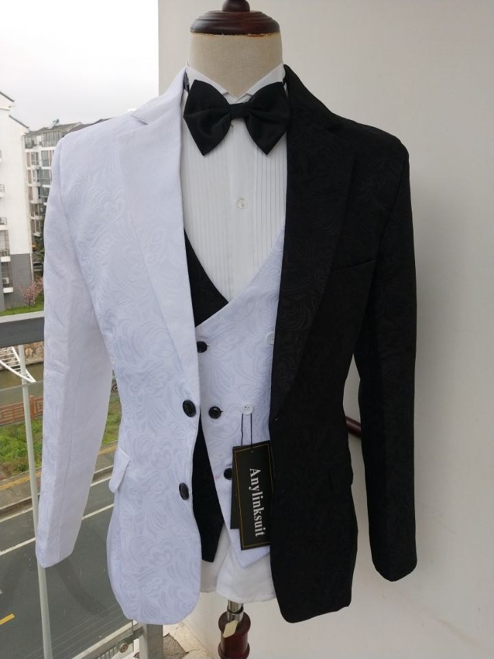 New Fashion Double-sided color Mens Suit Groom Suit Wedding Suits For Best Men Slim Fit Groom Tuxedos For Man (Jacket+Pants+Vest+Tie) K969, Same as image
New Fashion Double-sided color Mens Suit Groom Suit Wedding Suits For Best Men Slim Fit Groom Tuxedos For Man (Jacket+Pants+Vest+Tie) K969, Same as image