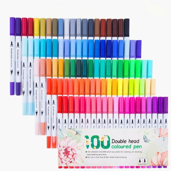 24/36/48/60/80/100PCS Graffiti Drawing Painting Double Headed Dual-tip Brush Marker Pen Set Watercolor Coloured Pens Stationery
24/36/48/60/80/100PCS Graffiti Drawing Painting Double Headed Dual-tip Brush Marker Pen Set Watercolor Coloured Pens Stationery