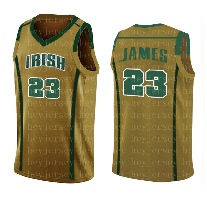 NCAA 23 LeBron James high school Basketball Jersey IRISH Mens Green Yellow White Basketball Jerseys Embroidery Logos Size -XXL
NCAA 23 LeBron James high school Basketball Jersey IRISH Mens Green Yellow White Basketball Jerseys Embroidery Logos Size -XXL