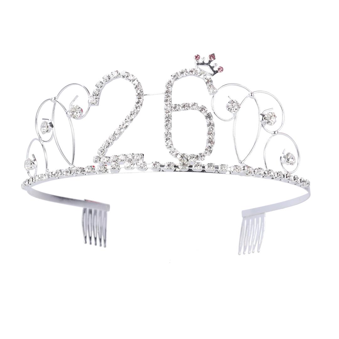 1pcs 26th Birthday Tiara Shiny Crystal Rhinestone Headband Hair Band Birthday Crown for Girls Women Ladies
1pcs 26th Birthday Tiara Shiny Crystal Rhinestone Headband Hair Band Birthday Crown for Girls Women Ladies