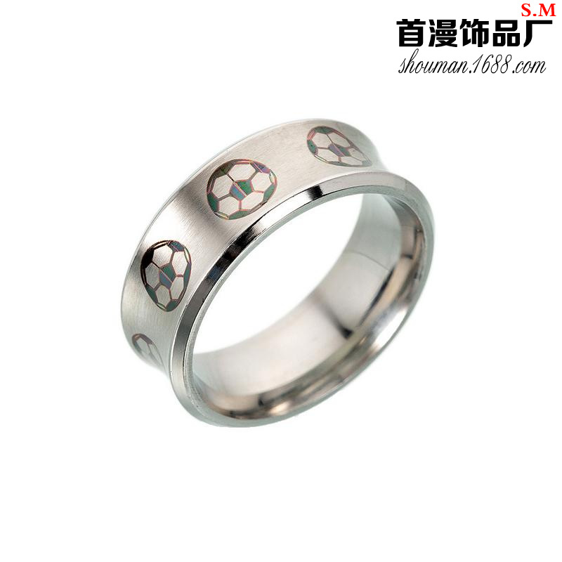 2019JOOM Explosions Soccer Pattern 316 Titanium Steel Ring; Male and Female Fans Exclusive Ring, Size 6-13, Silver
2019JOOM Explosions Soccer Pattern 316 Titanium Steel Ring; Male and Female Fans Exclusive Ring, Size 6-13, Silver