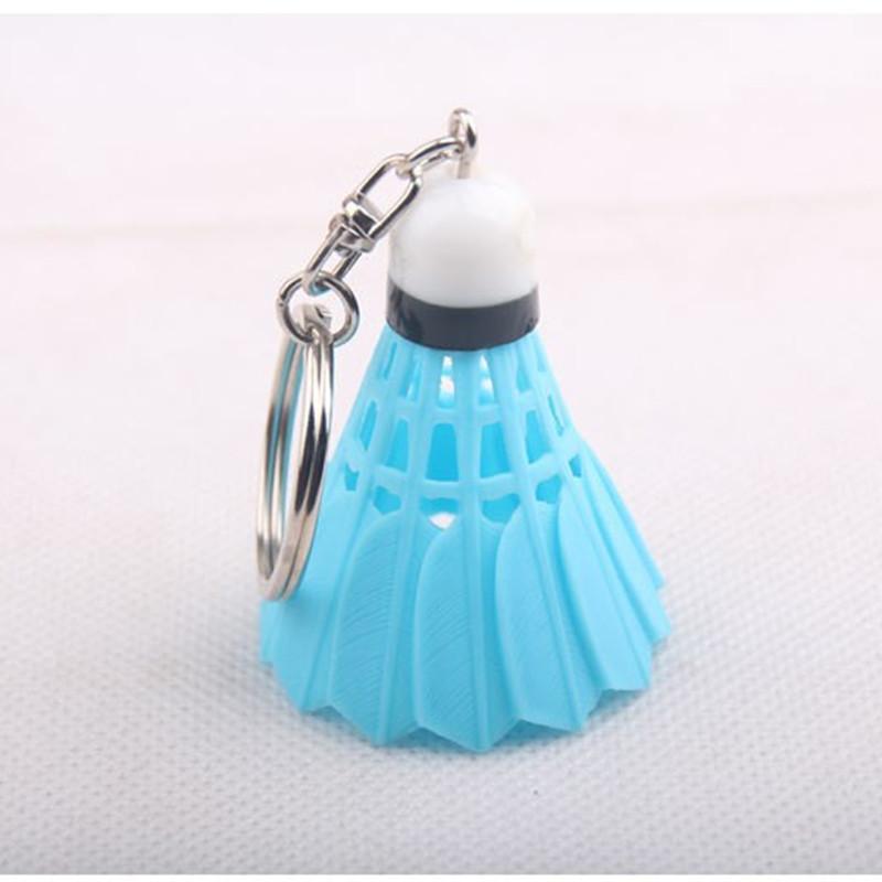 50pcs /Lot Mini Badminton Shuttlecock Key Chain Key Ring Pvc Unisex Resin Casual Sport Keychain Fashion Charm Keyring Accessories