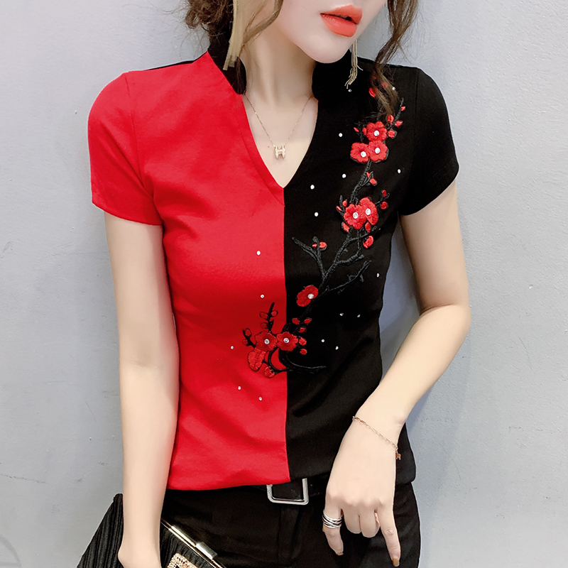 Embroidery T Shirt Women Tshirt Flower Knitted 2020 Summer Tops Korean T-Shirt Woman Clothes Tee Shirt Femme Camisetas Mujer, Black
Embroidery T Shirt Women Tshirt Flower Knitted 2020 Summer Tops Korean T-Shirt Woman Clothes Tee Shirt Femme Camisetas Mujer, Black