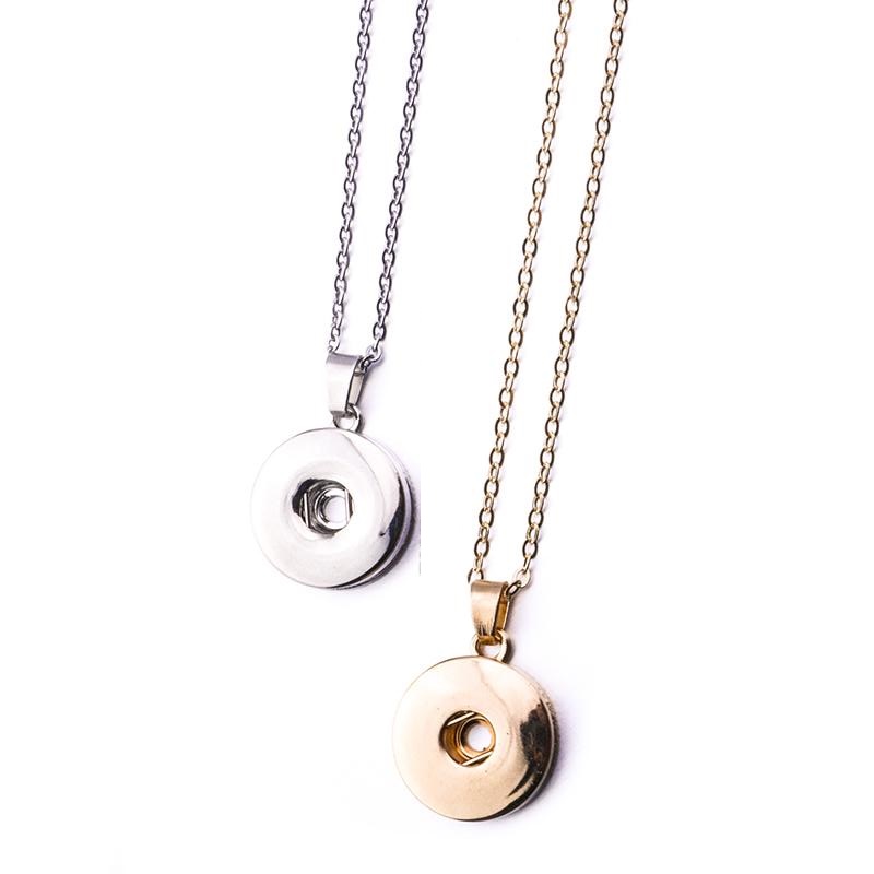 Noosa chunks Simple Silver Gold Color Snap Button Pendants Necklace Fit 18MM Snap Buttons DIY Jewelry
Noosa chunks Simple Silver Gold Color Snap Button Pendants Necklace Fit 18MM Snap Buttons DIY Jewelry