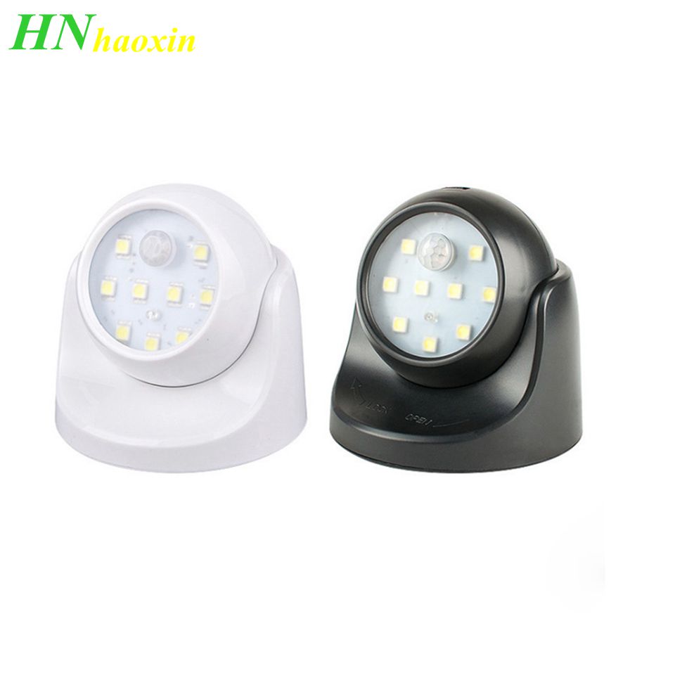 HaoXin PIR Motion Sensor 9 Led Night Light 360 Degree Rotation Wireless Detector Lamp Auto On/Off Closet Hallway Lights от DHgate WW