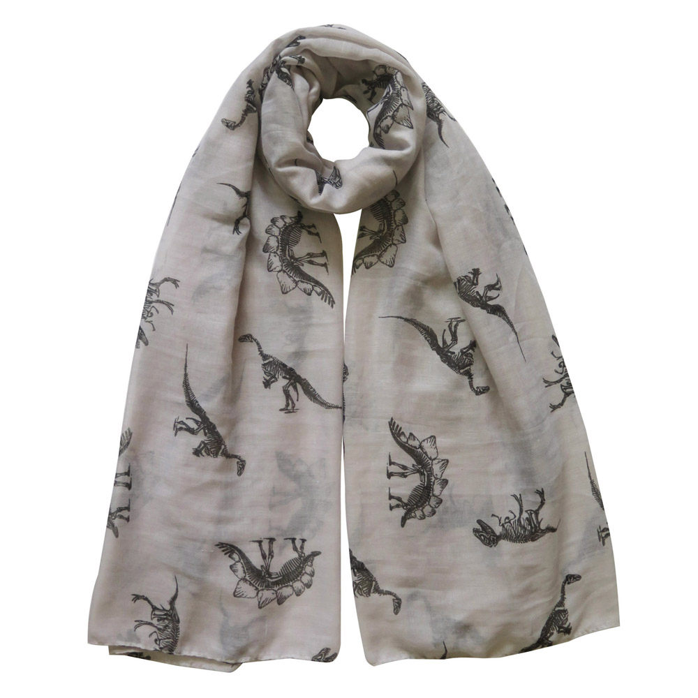 Fashion Dinosaurs Print Mens Womens Childrens Scarf Shawl Wrap Soft Lightweight All Seasons Gift Idea for Dino Fans