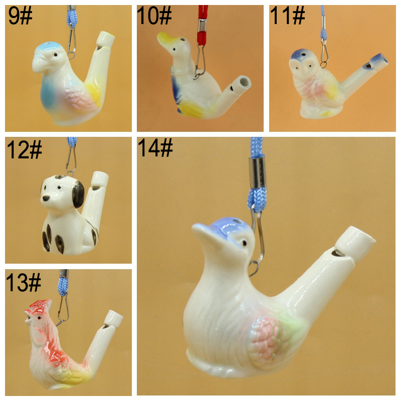 Water Bird Whistle Ceramic Clay Bird Whistle Cartoon Children Gifts Mini Animal Peacock Whistles Retro Ceramic Craft Whistle BH3627 TQQ