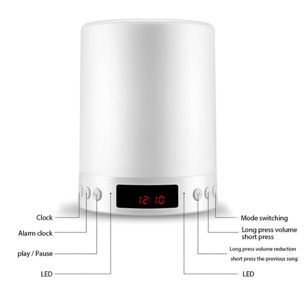 New Arrivals TWS Lamp bluetooth portable speaker Smart Led Light Wireless Outdoor Speaker support TF card Super bass wireless spea