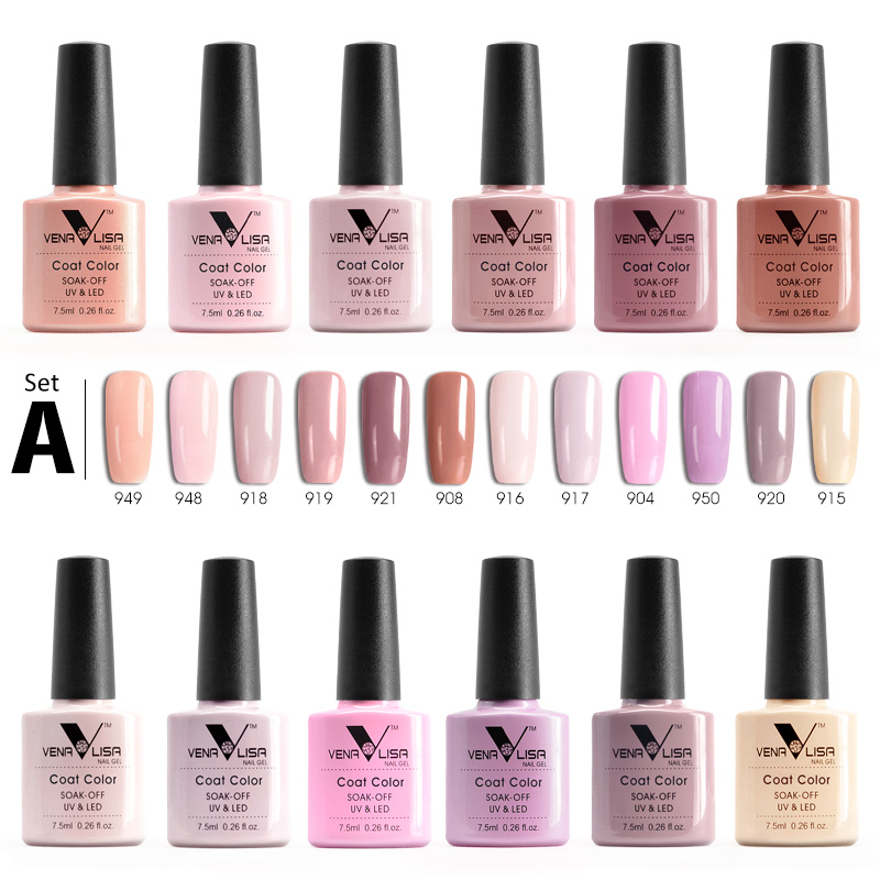 12pcs*7.5ml Gel Varnish Fast Shipment Original Nail Art Manicure 60 Colours Soak Off Gel Lacquer LED UV Nail Polish