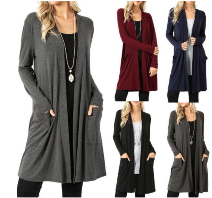 Fashion Spring Women Cardigan Stylish Casual Contrast Long Sleeves Thin Outwear Coat Top Clothing For Sales