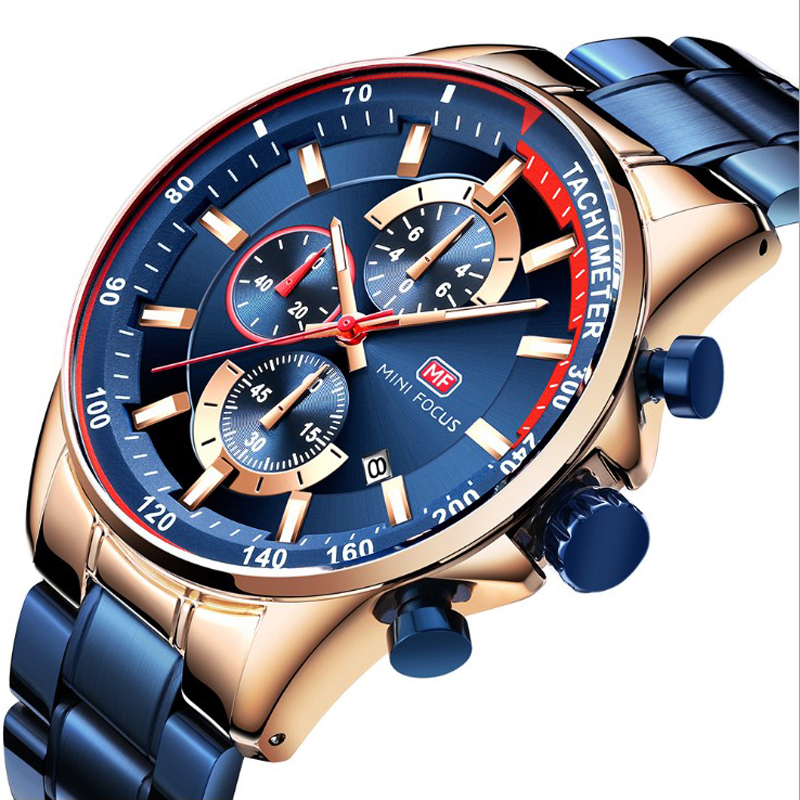 Fashion Blue Watch Men Quartz Clock Metal Strap Multifunction Calendar Sports Mens Watches Top Brand Luxury gifts
Fashion Blue Watch Men Quartz Clock Metal Strap Multifunction Calendar Sports Mens Watches Top Brand Luxury gifts