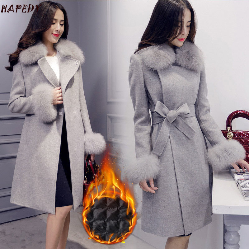 New Women Wool Coat Fur Autumn/Winter Thicken With Cotton Solid Color Coats Female Outerwear Woolen Warm Slim Jacket, Pink
New Women Wool Coat Fur Autumn/Winter Thicken With Cotton Solid Color Coats Female Outerwear Woolen Warm Slim Jacket, Pink