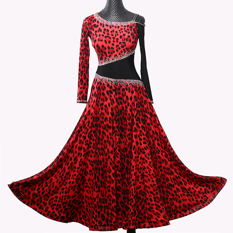 Women Leopard Modern dance costumes new big swing waltz dance dress clothing performance ballroom dress 
Women Leopard Modern dance costumes new big swing waltz dance dress clothing performance ballroom dress
