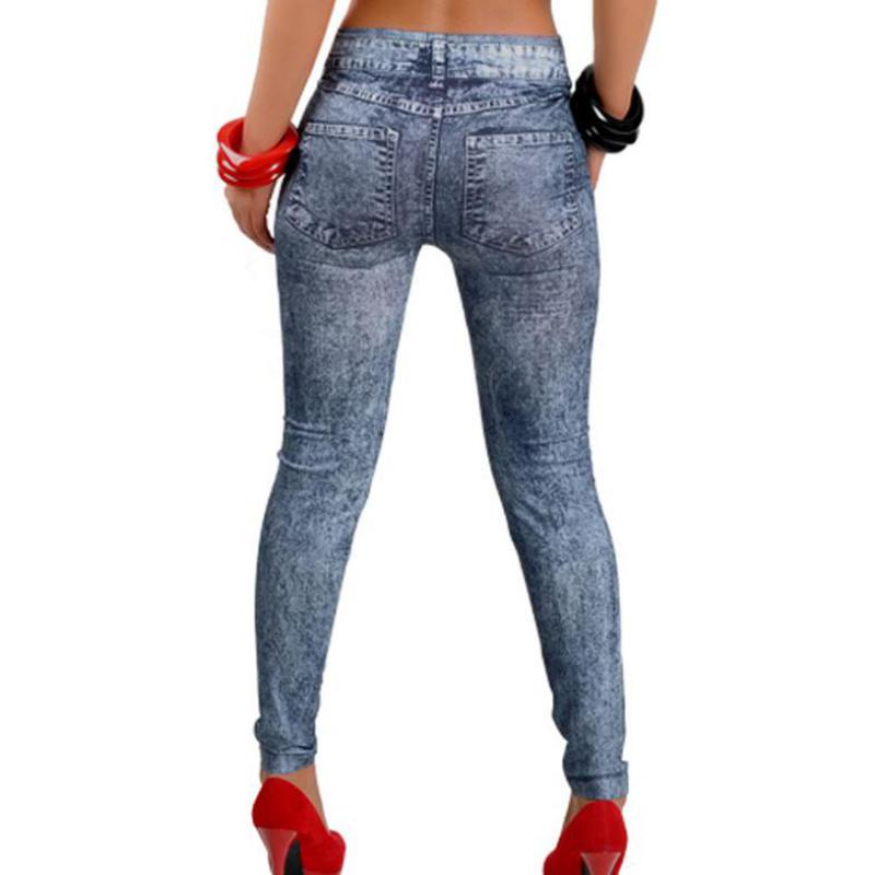 Hxroolrp Womens Denim Snowflake Skinny Stretch Sexy Pants Soft Tights Leggings Woman Button Boyfriend Jeans For Women D1