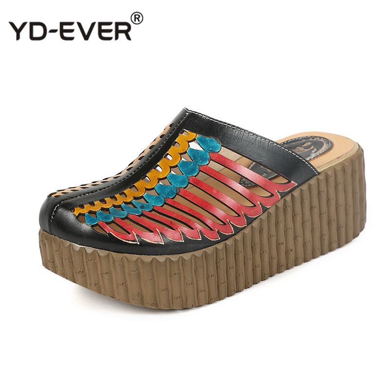 2020 Summer Shoes Female Slippers Closed Toes Hollow Out Handmade Thick Heels Genuine Leather Women Platform Wedges Slides, 1908-2 black
2020 Summer Shoes Female Slippers Closed Toes Hollow Out Handmade Thick Heels Genuine Leather Women Platform Wedges Slides, 1908-2 black
