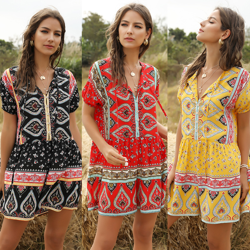 Women' Pant 2020 Spring /Summer Women' Casual Style Summer Vacation Theme Fashion Loose Print Jumpsuit 3-color Selected Size -XL, Yellow
Women' Pant 2020 Spring /Summer Women' Casual Style Summer Vacation Theme Fashion Loose Print Jumpsuit 3-color Selected Size -XL, Yellow