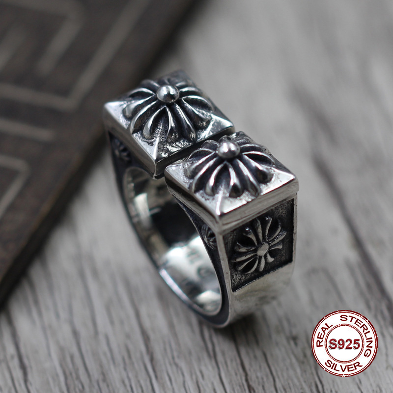 100% S925 Men's Sterling Silver Rings Personality retro classic punk style U-shaped cross flower Open ring Send a gift to love 2019 new hot
100% S925 Men's Sterling Silver Rings Personality retro classic punk style U-shaped cross flower Open ring Send a gift to love 2019 new hot