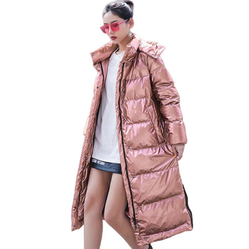 Winter Korean the loose bright long women Down cotton clothing 2020 New winter hooded thick warm parka over the knee women coat, Silver
Winter Korean the loose bright long women Down cotton clothing 2020 New winter hooded thick warm parka over the knee women coat, Silver