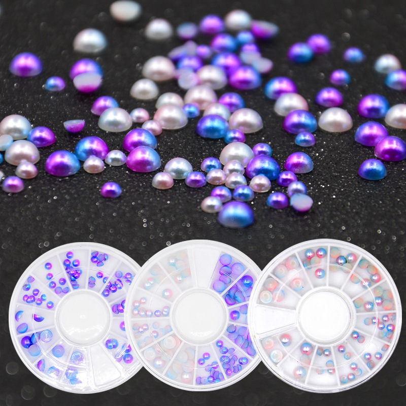 1Box Mixed Size Gradient Color Semicircle Pearl Nail Glitter Nail Rhinestones Wheel 3D Art Manicure Decorations Makeup Tool
1Box Mixed Size Gradient Color Semicircle Pearl Nail Glitter Nail Rhinestones Wheel 3D Art Manicure Decorations Makeup Tool
