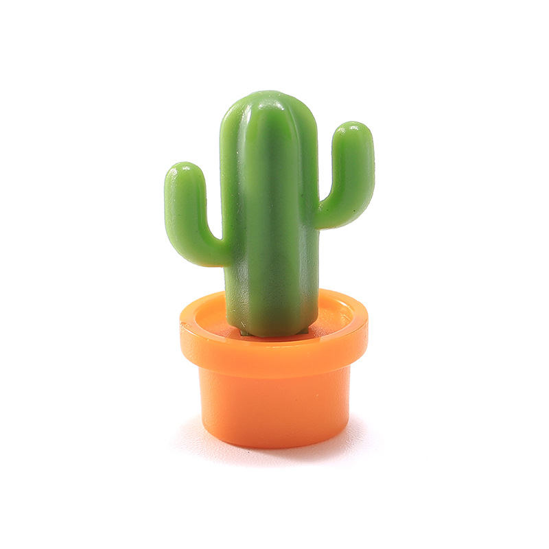 Mini Cactus Fridge Magnet Cute Succulent Plant Magnet Refrigerator Message Sticker Home Decoration 6Pcs/Pack 2 colors