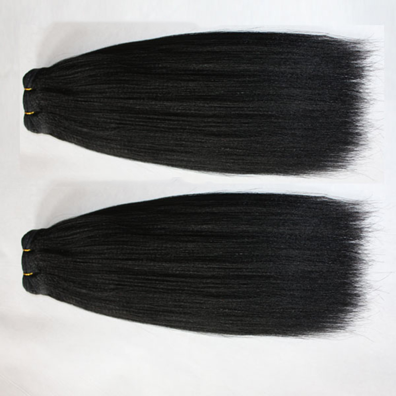 elibess brand great quality human brazilian virgin hair yaki straight hair virgin hair bundle 3pcs 100g one piece