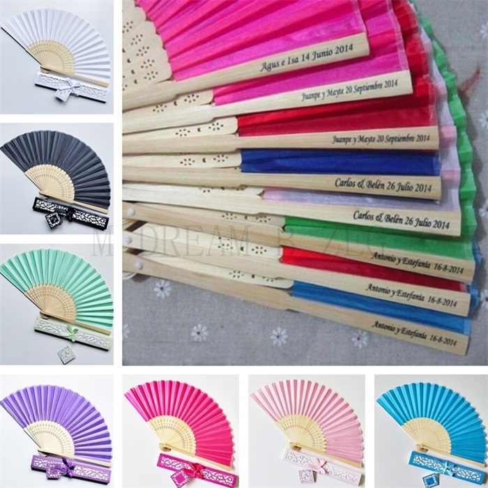 15 colors personalized wedding fans printing text on silk fold hand fans with gift box wedding favors and gifts
15 colors personalized wedding fans printing text on silk fold hand fans with gift box wedding favors and gifts