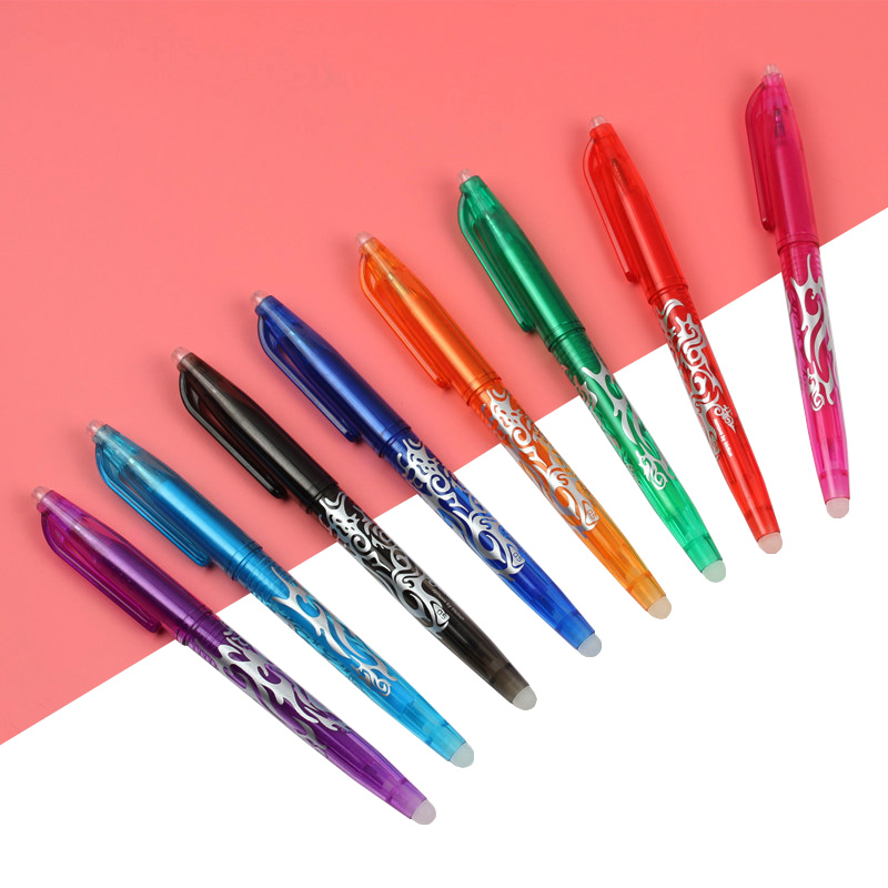 8PCS/LOT Erasable Pen Colorful 8 Colors Gel Pens For School Office Creative Drawing Tools Student Writing Point 0.5mm Stationery