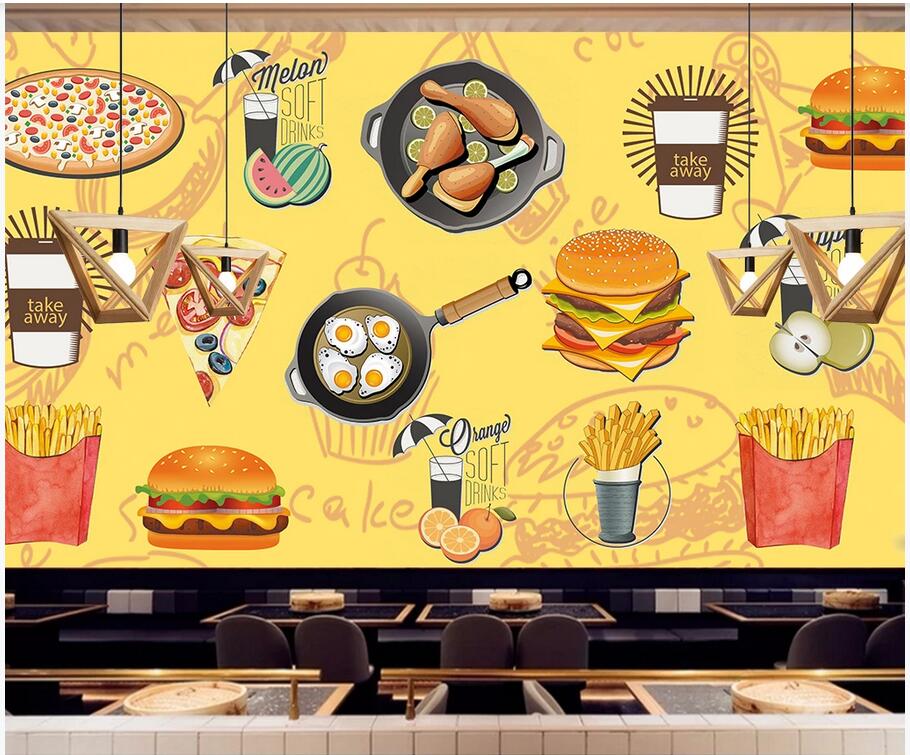 custom photo 3d wallpaper Hand drawn burger fast food western restaurant living room home decor 3d wall murals wallpaper for walls 3 d, Non-woven
custom photo 3d wallpaper Hand drawn burger fast food western restaurant living room home decor 3d wall murals wallpaper for walls 3 d, Non-woven