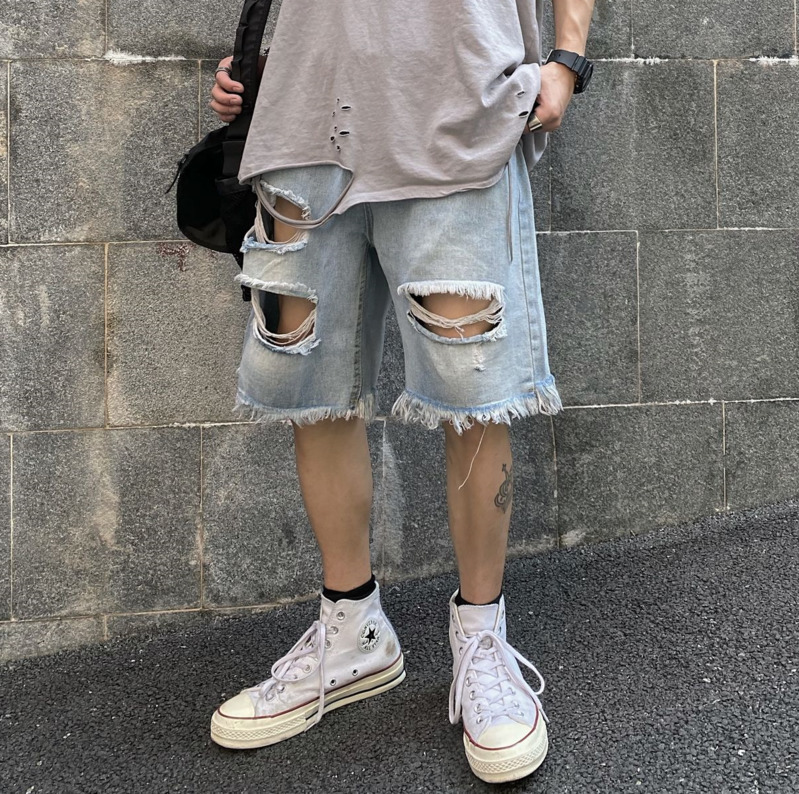 2020 Summer New Youth Popular Solid Color Loose Ins Personality Hole Denim Five-point Pants Fashion Casual Shorts Blue -XL
2020 Summer New Youth Popular Solid Color Loose Ins Personality Hole Denim Five-point Pants Fashion Casual Shorts Blue -XL