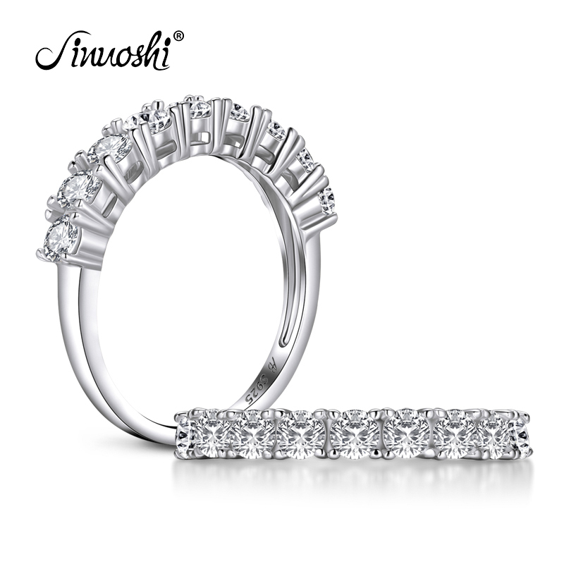 AINUOSHI Fashion 925 Sterling Silver Band Rings Women Engagement Simulated Diamond Princess Wedding Silver Bridal Rings Jewelry Y200106
AINUOSHI Fashion 925 Sterling Silver Band Rings Women Engagement Simulated Diamond Princess Wedding Silver Bridal Rings Jewelry Y200106