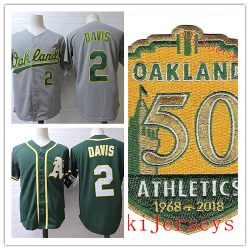 Mens Green White #2 Khris Davis 50th Anniversary Jersey Stitched Khris Davis Baseball Jersey S-3XL, Black
Mens Green White #2 Khris Davis 50th Anniversary Jersey Stitched Khris Davis Baseball Jersey S-3XL, Black