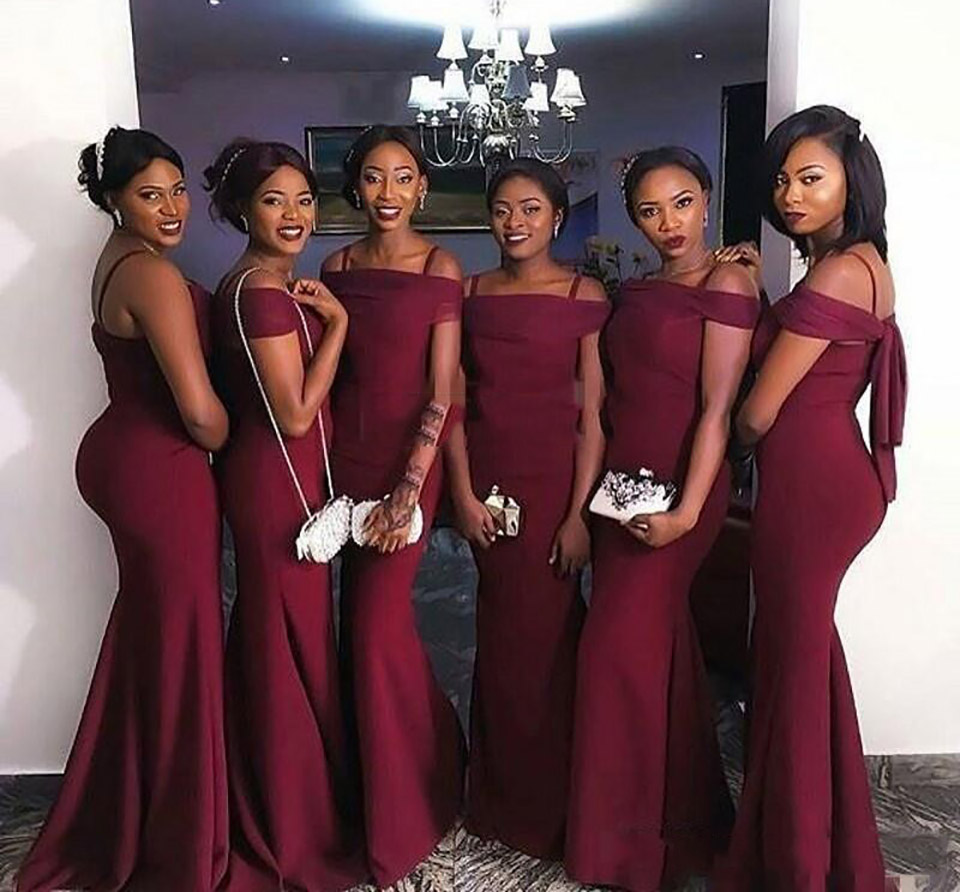 Wedding Party Events Elegant Mermaid Bridesmaid Dresses Wedding Guests Floor Length Party Dress Plus size Customiz any size