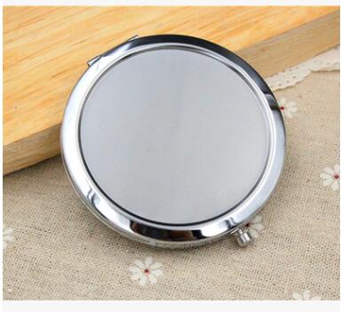 300pcs Free Shipping 70mm Pocket Compact Mirror favors Round Metal Silver Makeup Mirror Promotional Gift