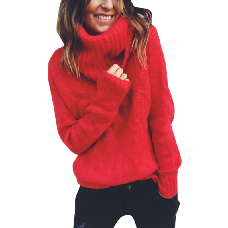 Winter Loose Turtleneck Knitted Jumper Pullover Casual Long Sleeve Sweater Women Sweater Tops
Winter Loose Turtleneck Knitted Jumper Pullover Casual Long Sleeve Sweater Women Sweater Tops