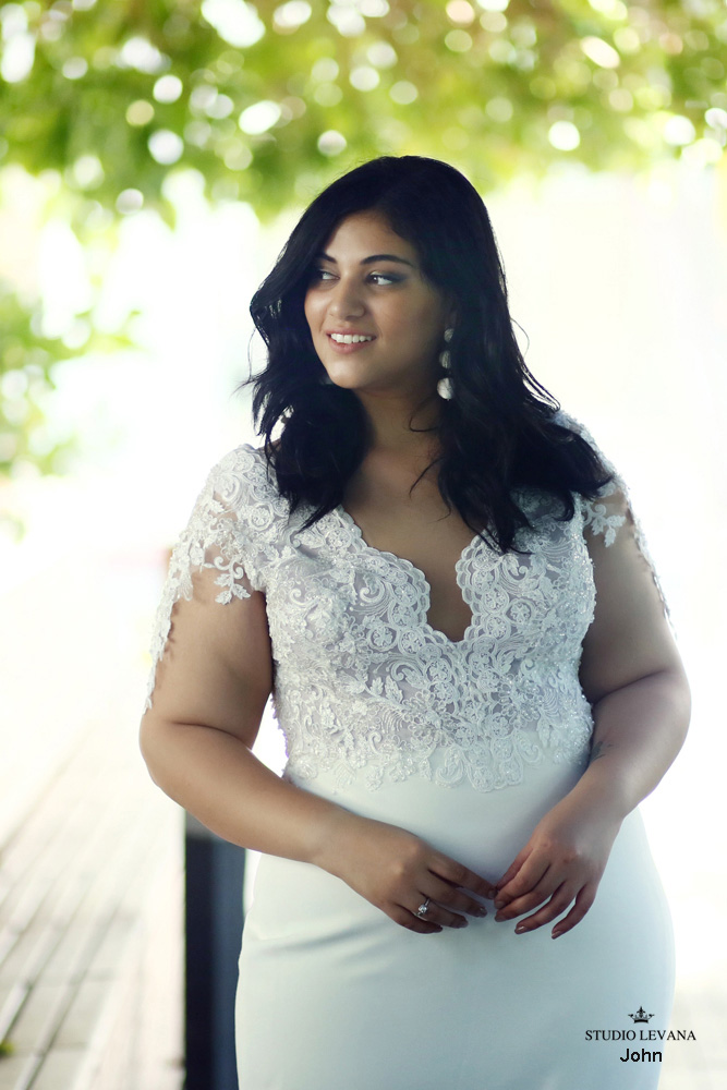 plus size mermaid wedding dresses lace appliqued v neck short sleeve bridal gowns wedding dress vestido de novia
