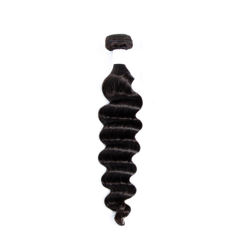 Brazilian Human Hair Extensions Loose Deep 6 Bundles Double Wefts Yirubeauty Natural Color Curly 10-30inch